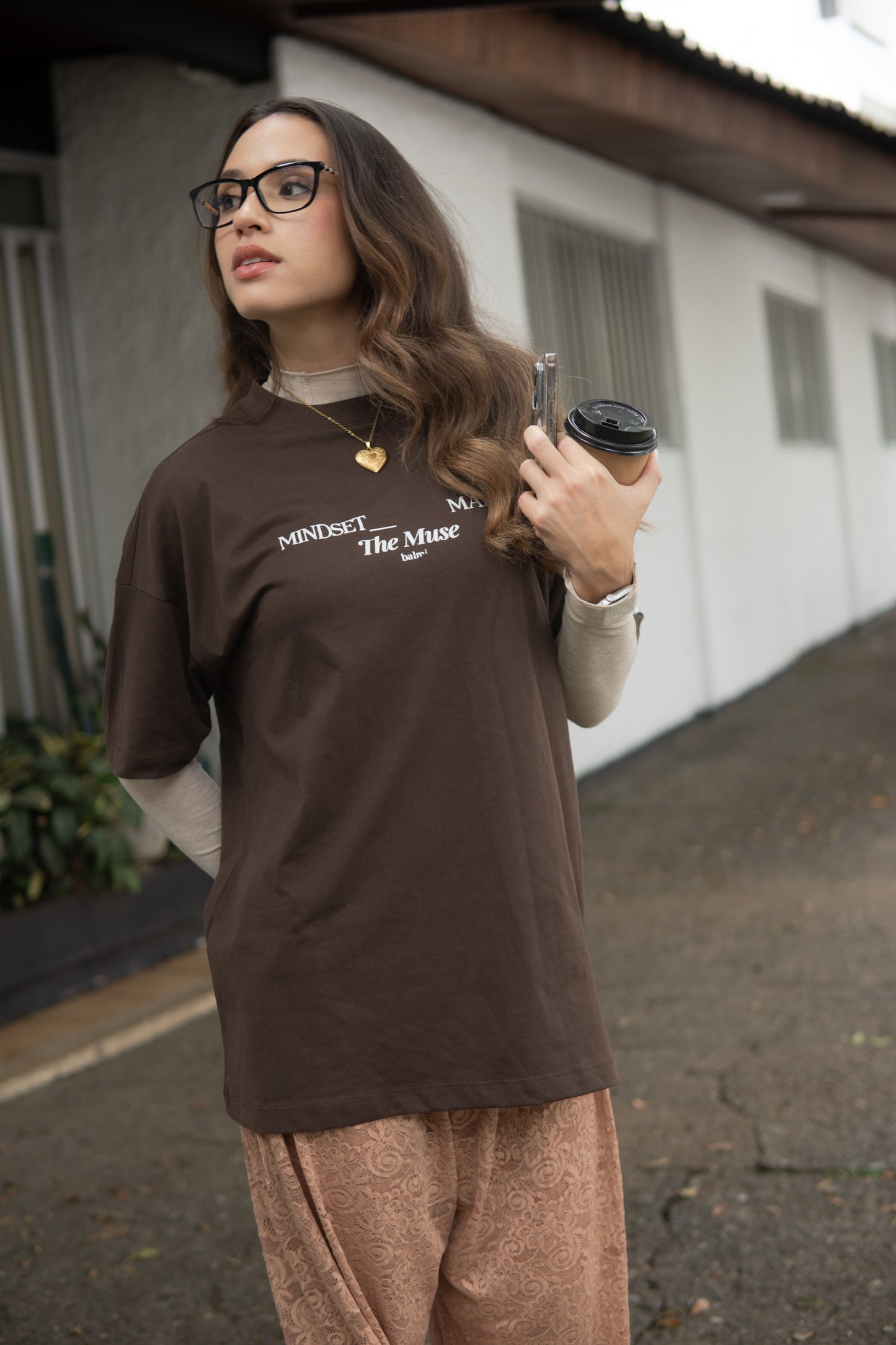 Oversized T-Shirt MINDSET Café