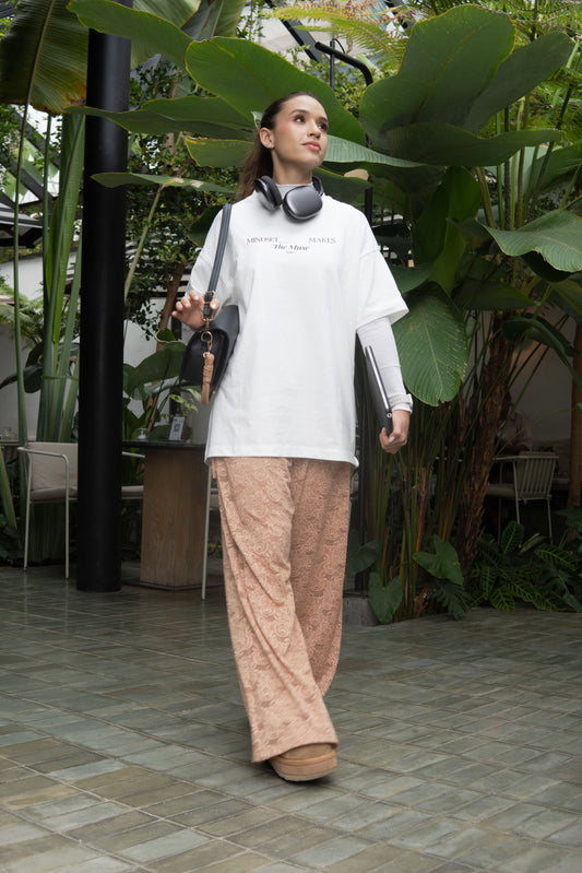 Oversized T-Shirt MINDSET Marfil