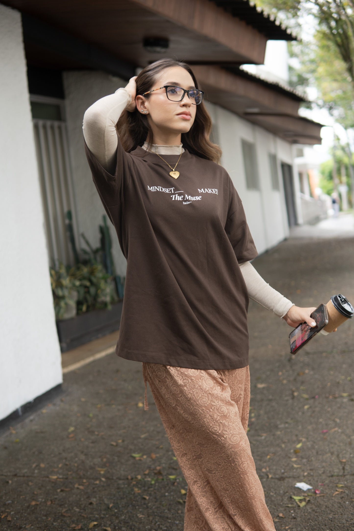 Oversized T-Shirt MINDSET Café