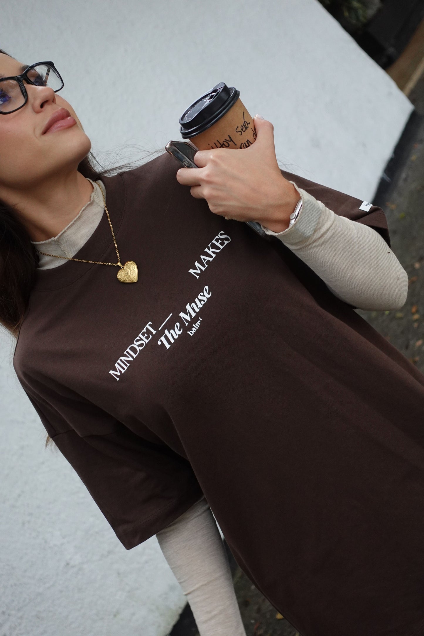 Oversized T-Shirt MINDSET Café