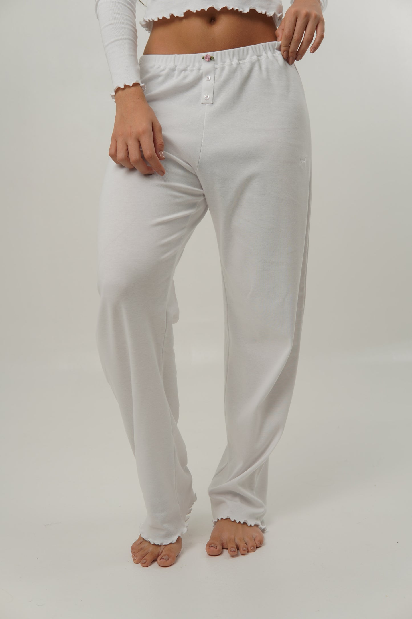 Conjunto Pant y Camiseta manga larga Blanco