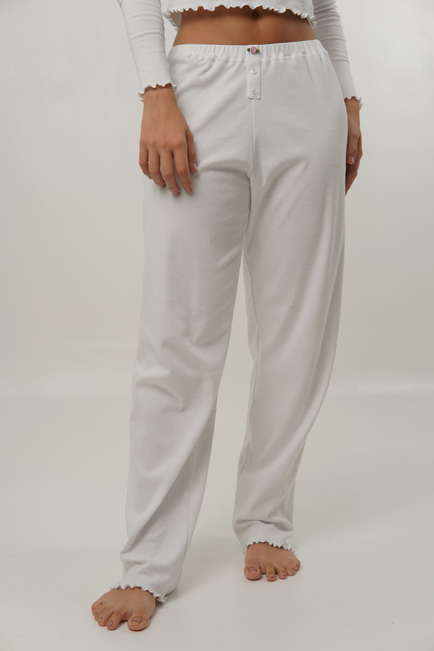 Conjunto Pant y Camiseta manga larga Blanco