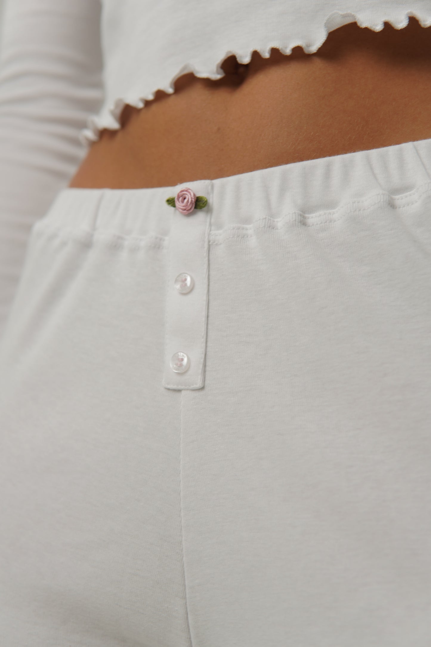Conjunto Pant y Camiseta manga larga Blanco