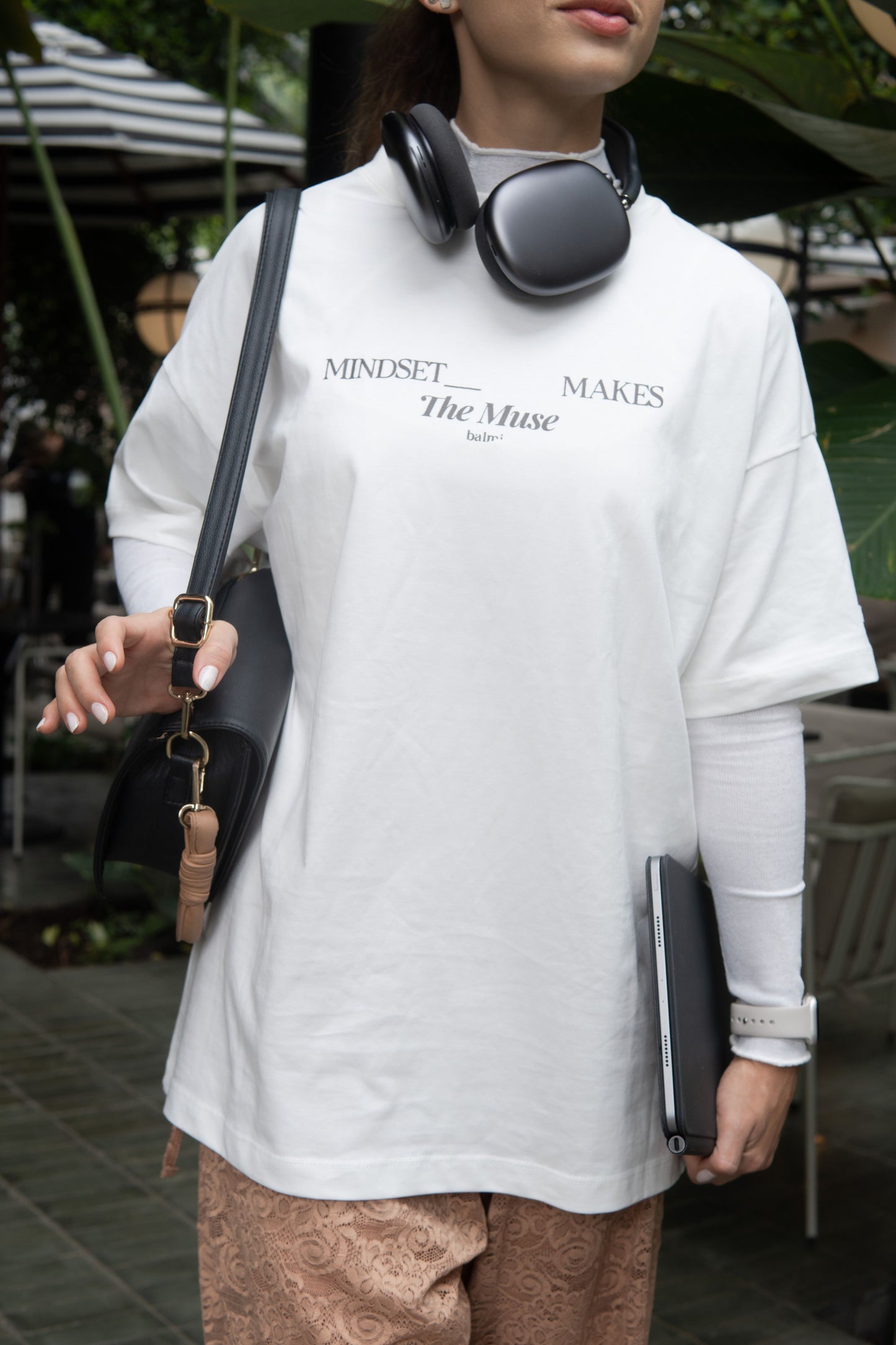 Oversized T-Shirt MINDSET Marfil