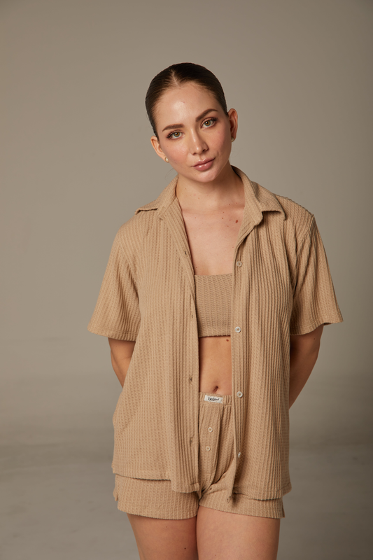 Waffle Show Set - Nude