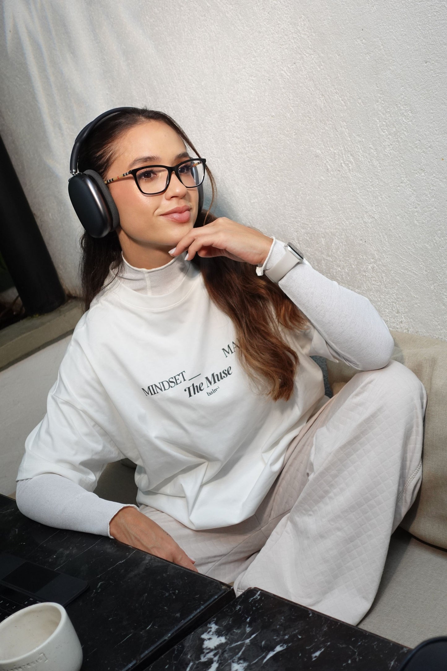 Oversized T-Shirt MINDSET Marfil