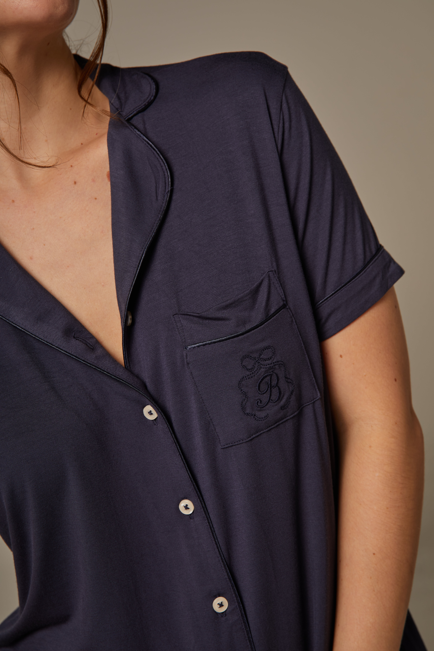 The Glow up Bianca Pj Short Set - Azul