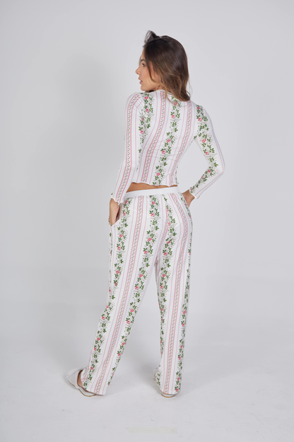 Conjunto Pj Pant con Long Sleeve Lovely Garden