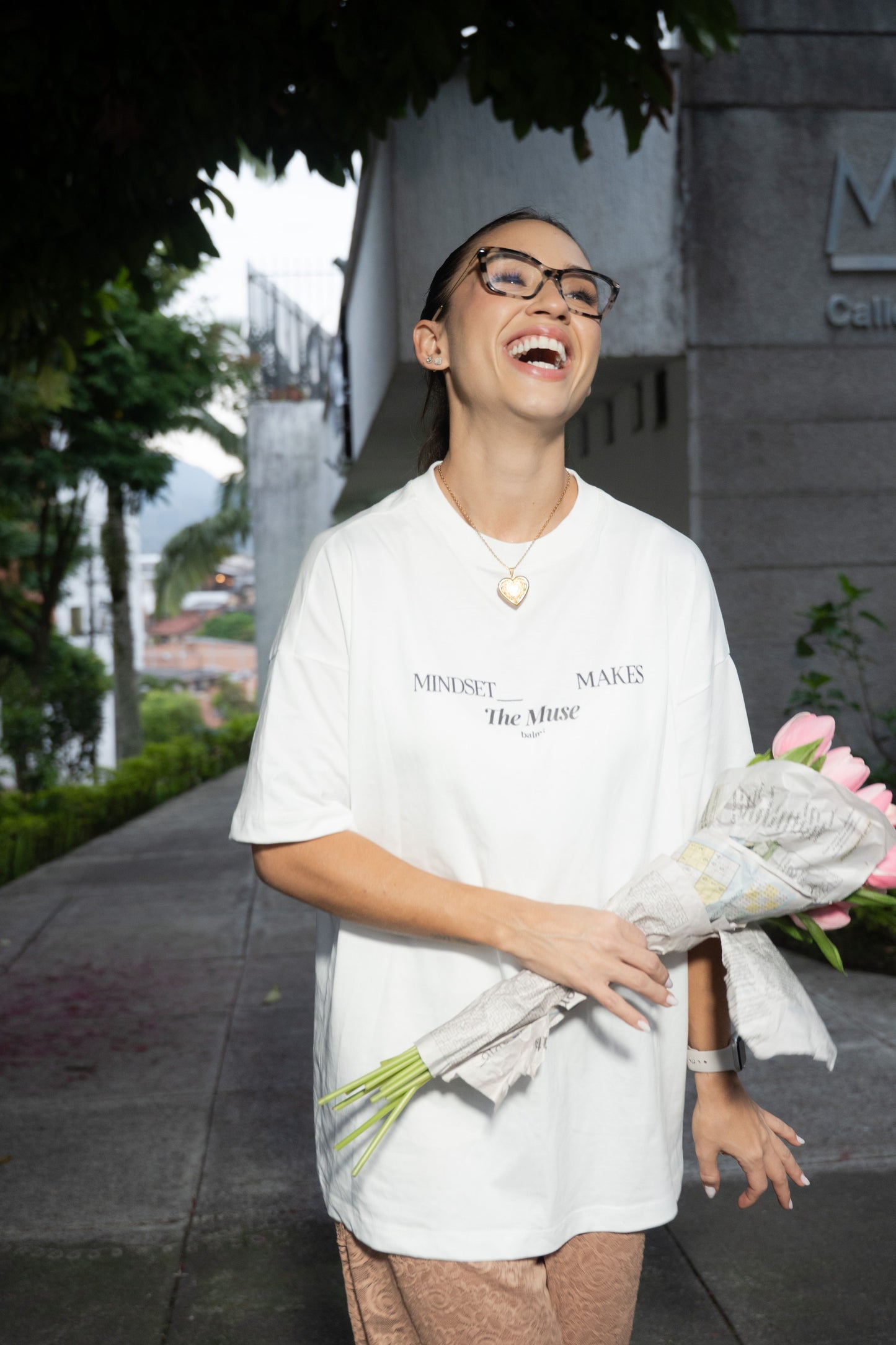 Oversized T-Shirt MINDSET Marfil