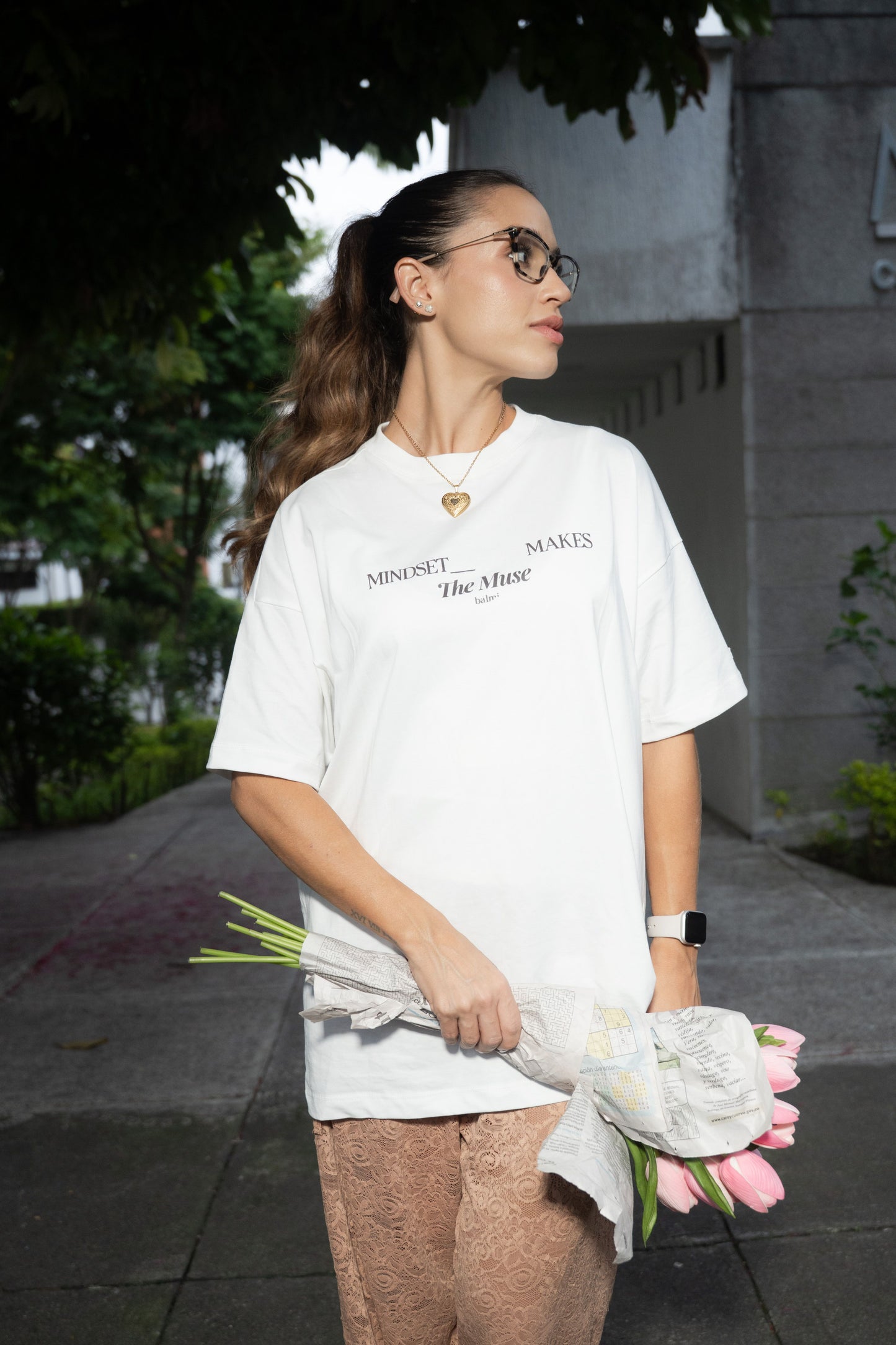 Oversized T-Shirt MINDSET Marfil