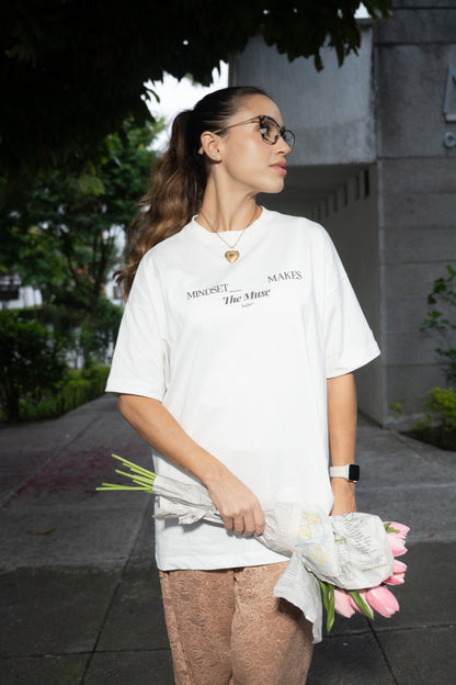 Oversized T-Shirt MINDSET Marfil