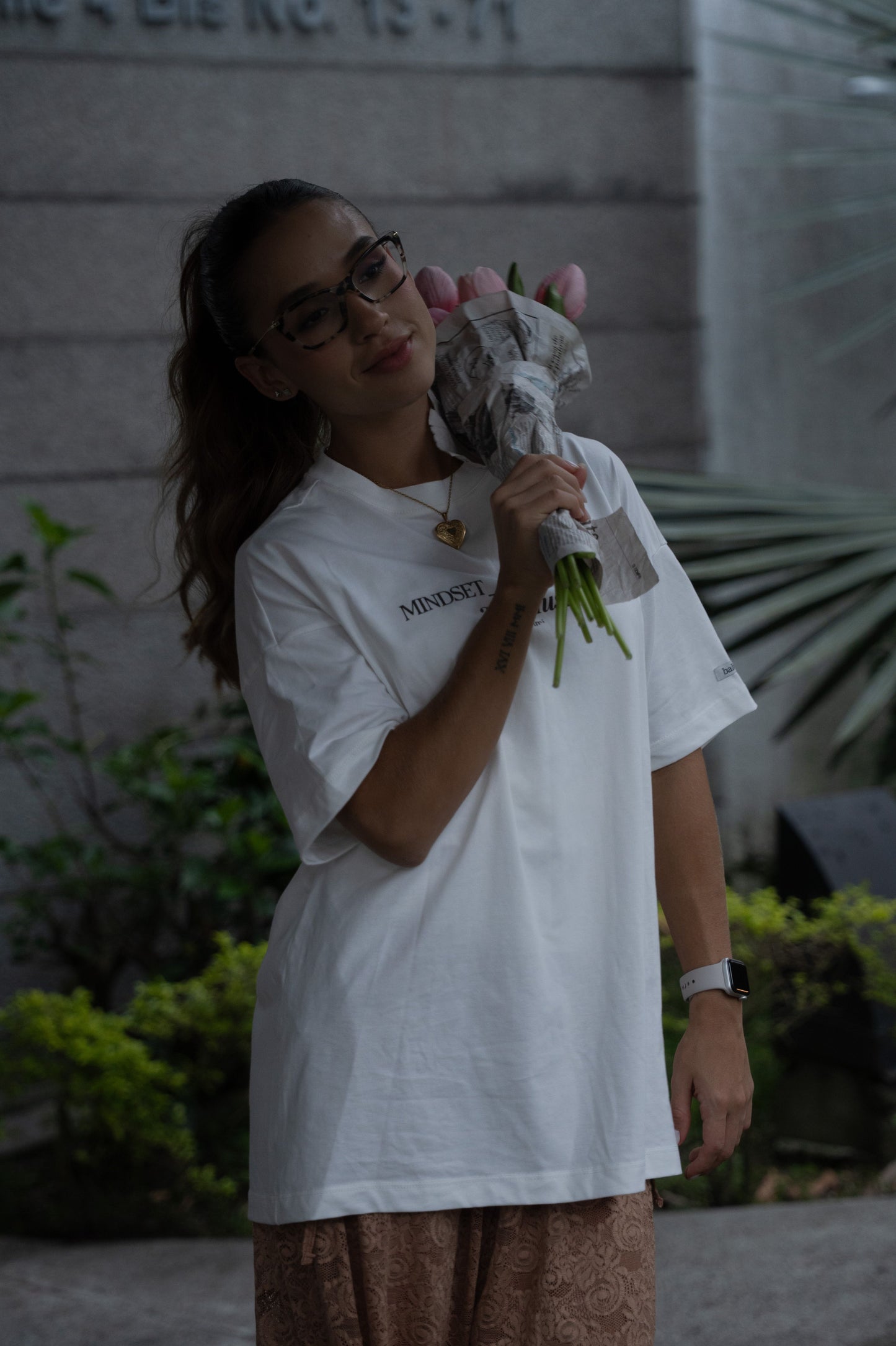 Oversized T-Shirt MINDSET Marfil