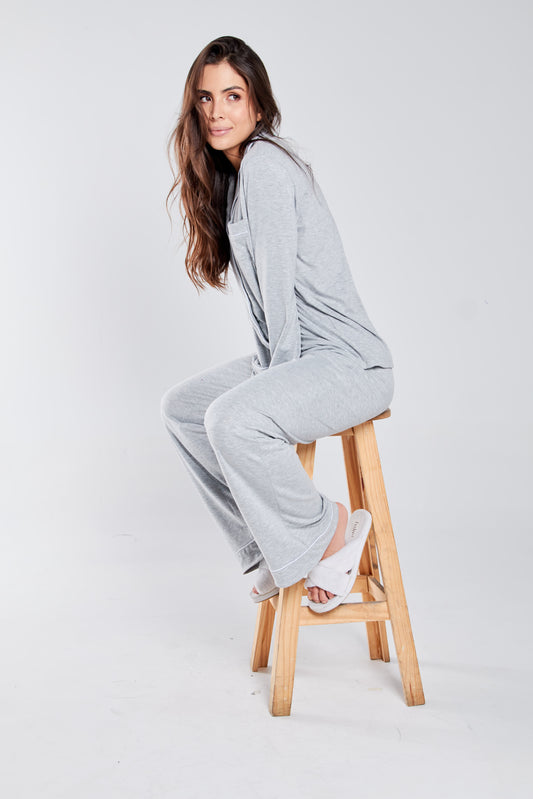 Pijama set de pantalón Bianca gris