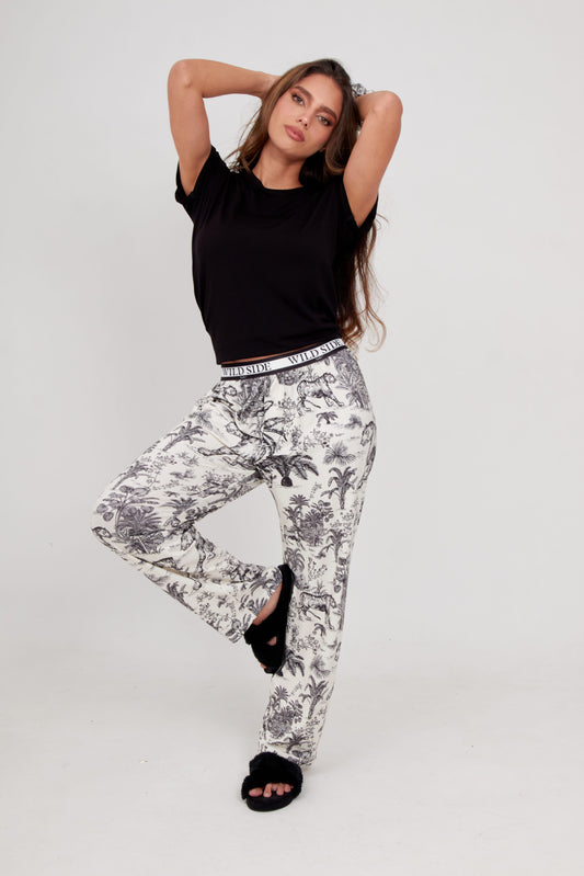 Pijama Pant Wild Side Negro