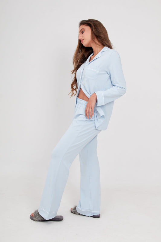 Pijama set de pantalón Bianca Azul
