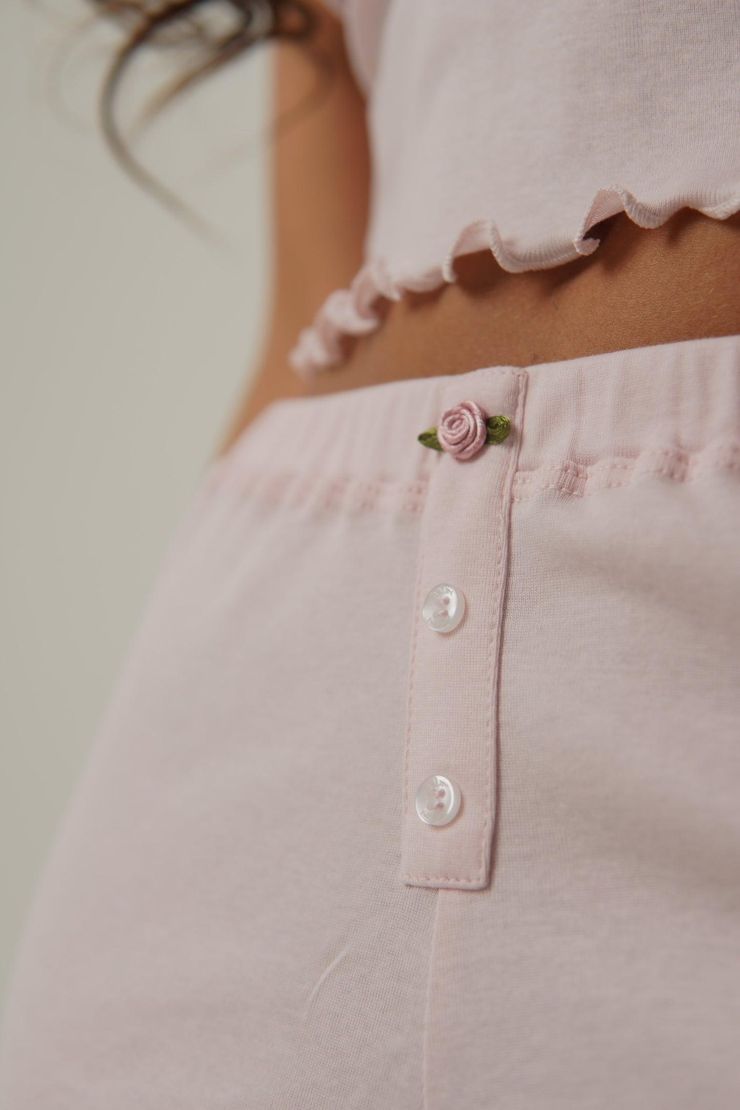 Conjunto Short y Lovely Garden Tee Rosado