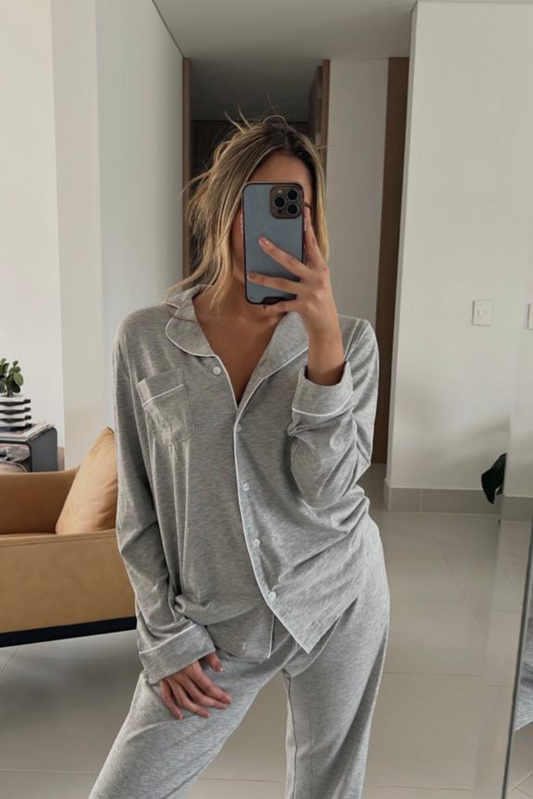 Pijama set de pantalón Bianca gris