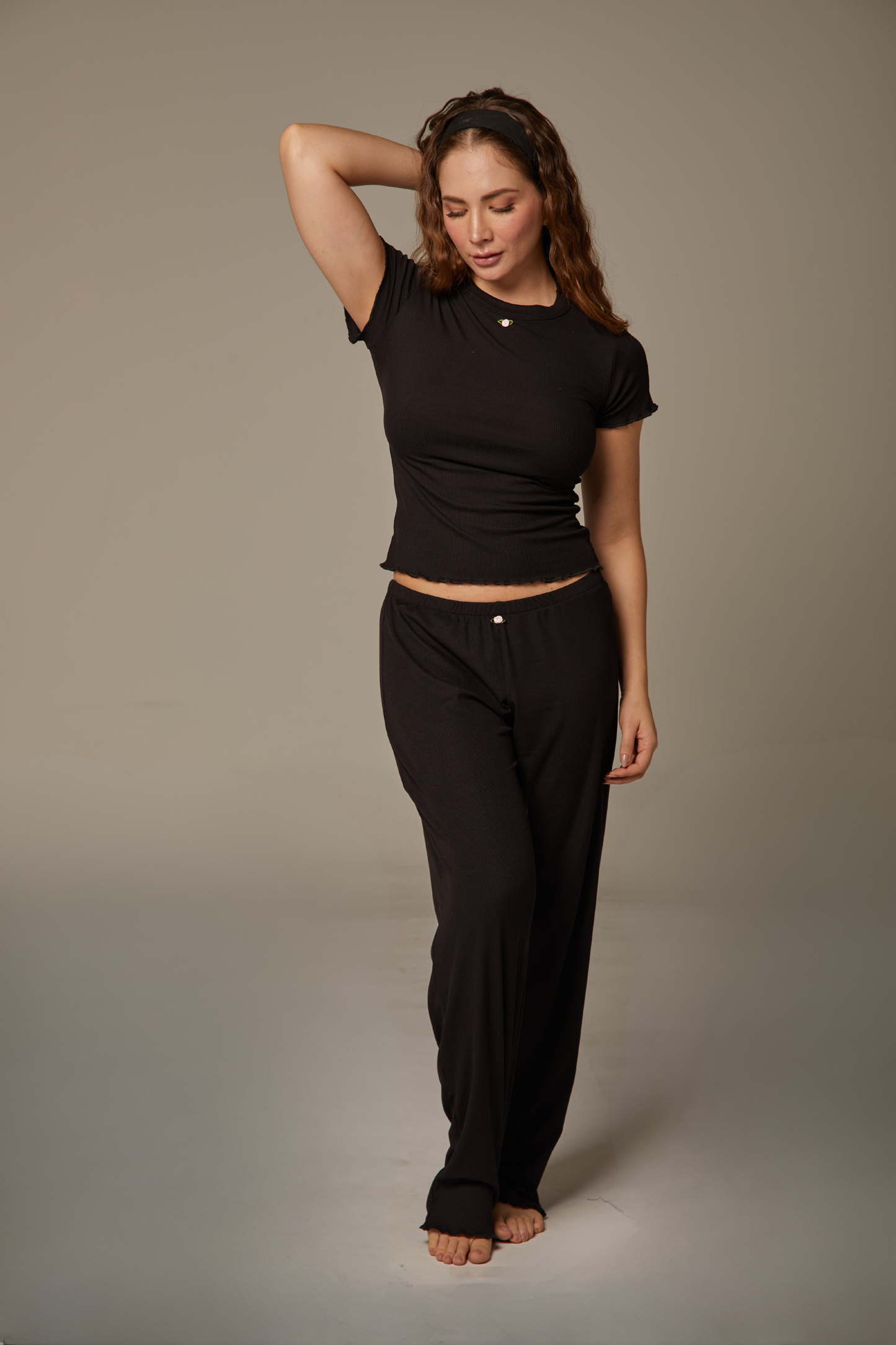 Wonder Set - Pant+T shirt Negro