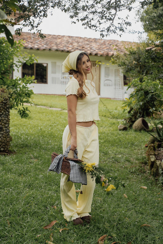Berry Comfy Set Pant - Amarillo